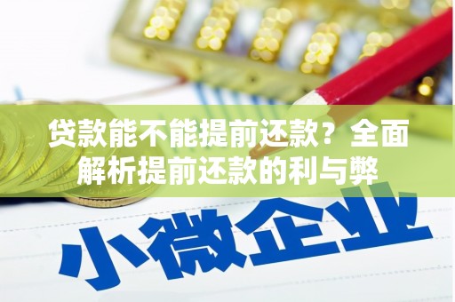 浮梁贷款能不能提前还款？全面解析提前还款的利与弊