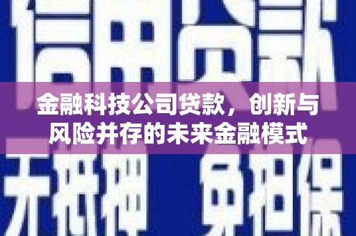 浮梁金融科技公司贷款，创新与风险并存的未来金融模式
