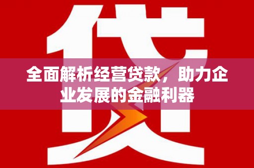 浮梁全面解析经营贷款，助力企业发展的金融利器