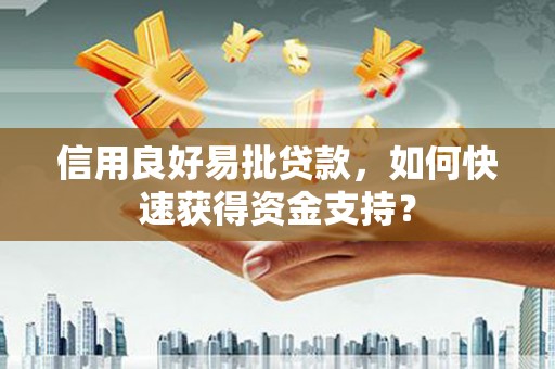 浮梁信用良好易批贷款，如何快速获得资金支持？
