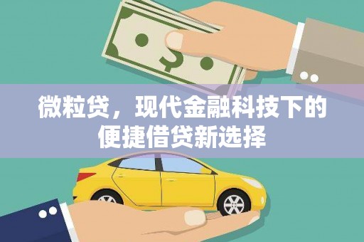 浮梁微粒贷，现代金融科技下的便捷借贷新选择