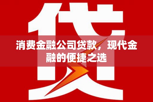 浮梁消费金融公司贷款，现代金融的便捷之选