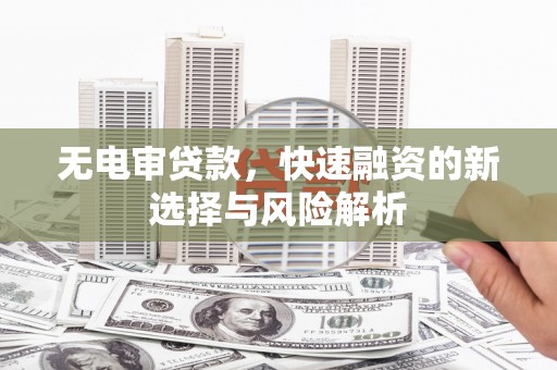浮梁无电审贷款，快速融资的新选择与风险解析