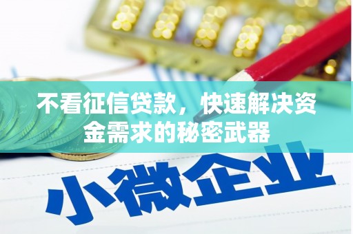 浮梁不看征信贷款，快速解决资金需求的秘密武器