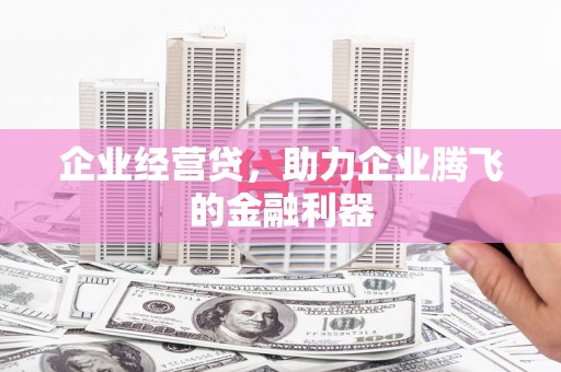 浮梁企业经营贷，助力企业腾飞的金融利器