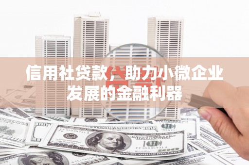 浮梁信用社贷款，助力小微企业发展的金融利器