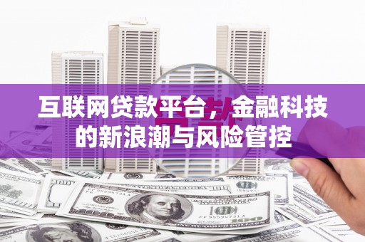 浮梁互联网贷款平台，金融科技的新浪潮与风险管控