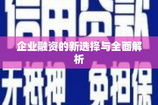 浮梁企业融资的新选择与全面解析