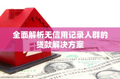 浮梁全面解析无信用记录人群的贷款解决方案